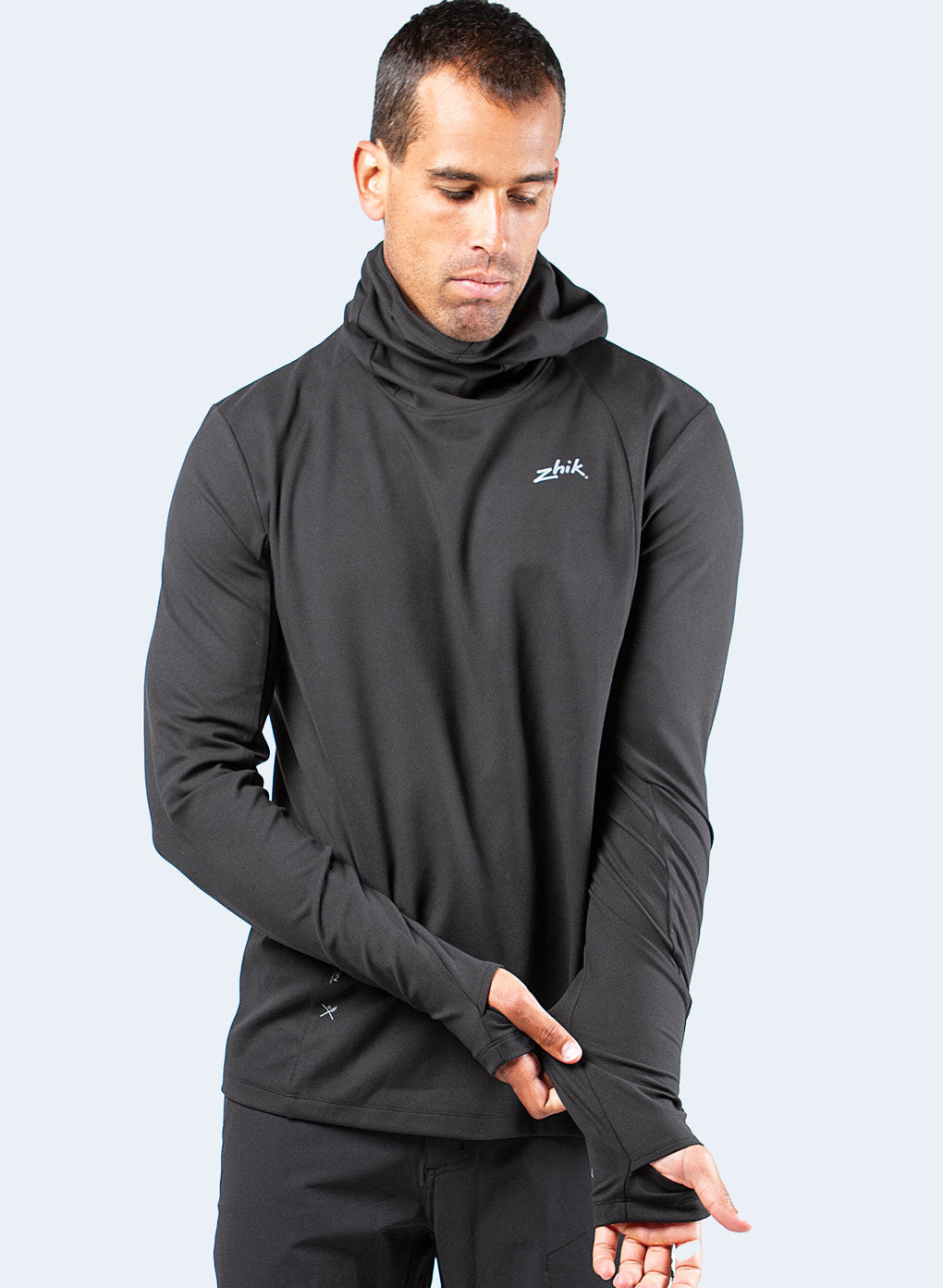 Mens Black ZhikMotion Hooded Top