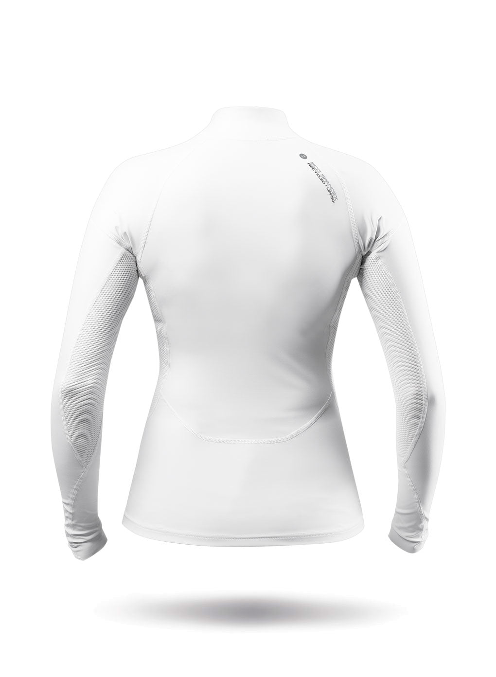 Womens White Eco Spandex Long Sleeve Top
